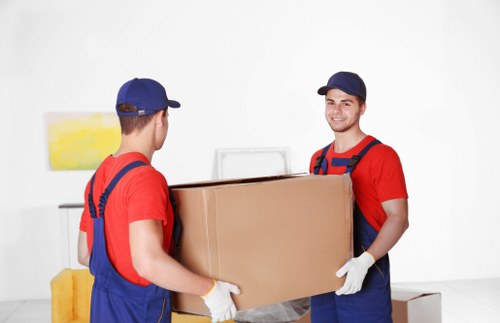 Staff member checking safe storage conditions in a facility